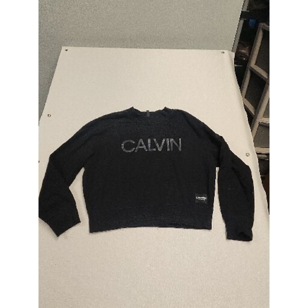 Calvin Klein Performance vintage super soft Cropped Sweatshirt Size‎ XL Black